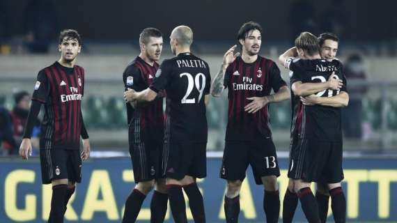 LA CLASSIFICA - Il Milan sbanca il Bentegodi e aggancia la Roma al secondo posto