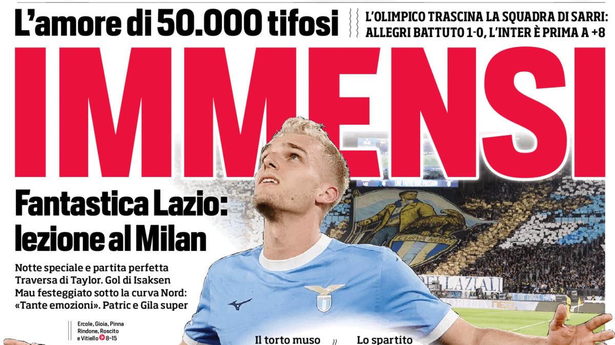 "Immensi" | il Corriere dello Sport esalta la Lazio e i suoi tifosi - FOTO