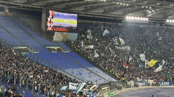 Lazio - Porto, Curva Nord piena a metà: ecco come si presenta l'Olimpico - FOTO