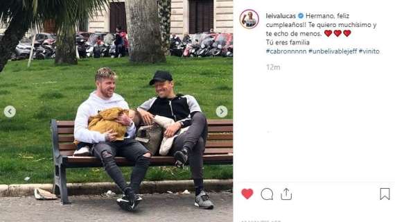 Lazio, Lucas Leiva fa gli auguri ad Alberto Moreno: “Mi Manchi” - FOTO
