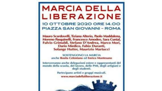 Roma / Il 10 ottobre la Marcia della Liberazione: dai vip al sindacato dei vigili in piazza