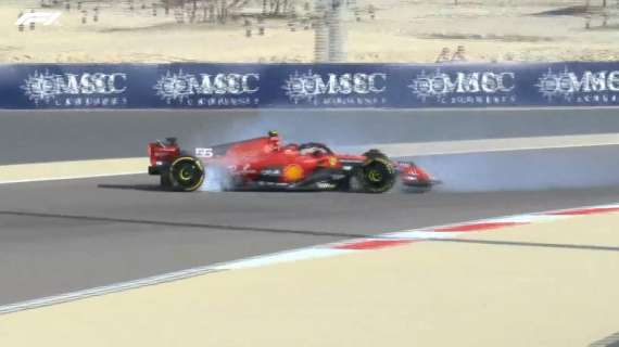 F1 | Ferrari, subito spavento in Bahrain: che uscita per Sainz