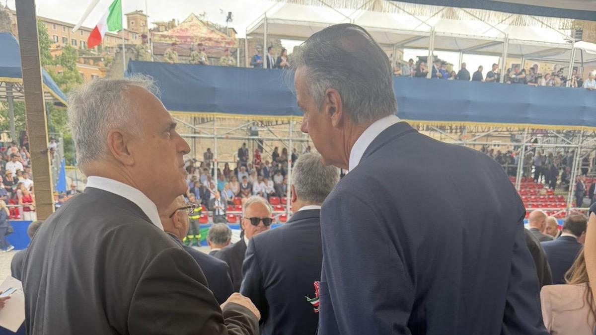 Lazio, Lotito ai Fori Imperiali per la parata del 2 giugno - FOTO