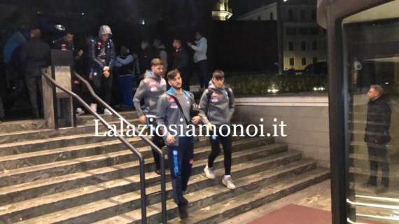 Lazio - Napoli: ecco l'arrivo della squadra di Gattuso - FOTO & VIDEO