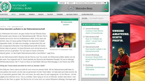 UFFICIALE - Klose dà l'addio alla Germania : "Ho vinto tutto, così chiudo questa avventura"