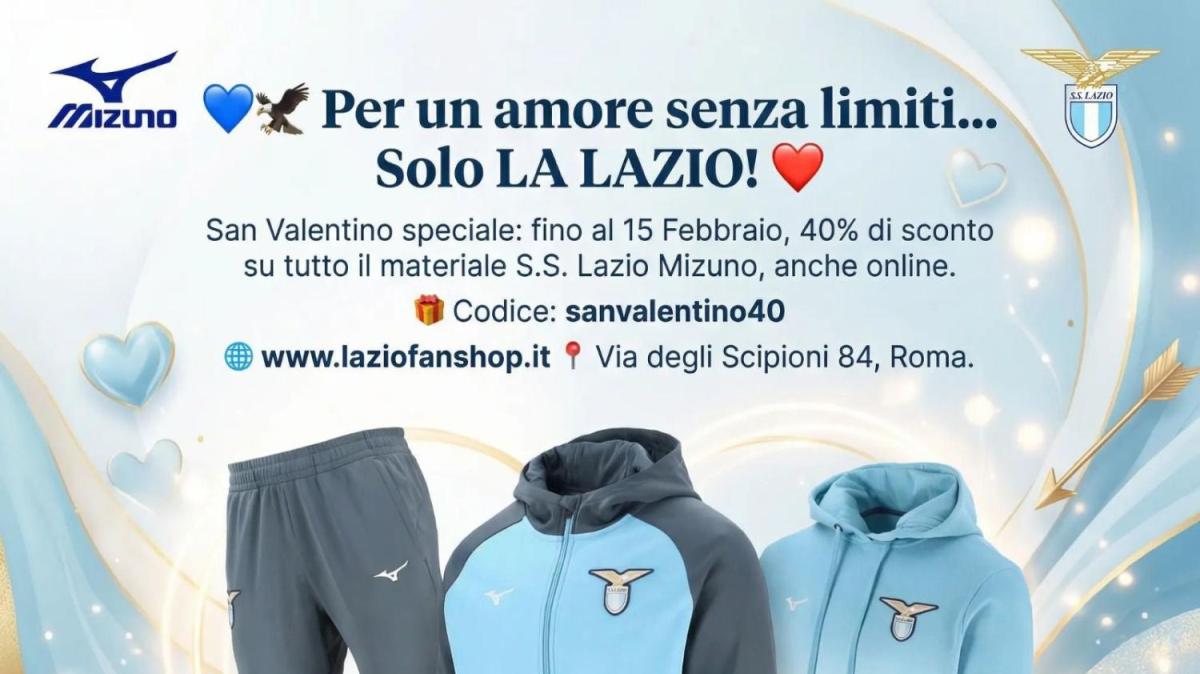 A SAN VALENTINO REGALA LA LAZIO! SCONTI PAZZESCHI AL LAZIO FAN SHOP
