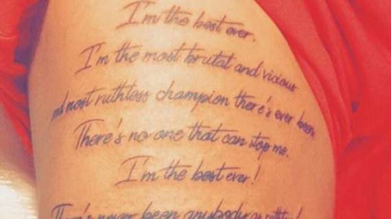 Morrison e il tatuaggio con la frase di Tyson: "Sono il migliore in assoluto" - FOTO