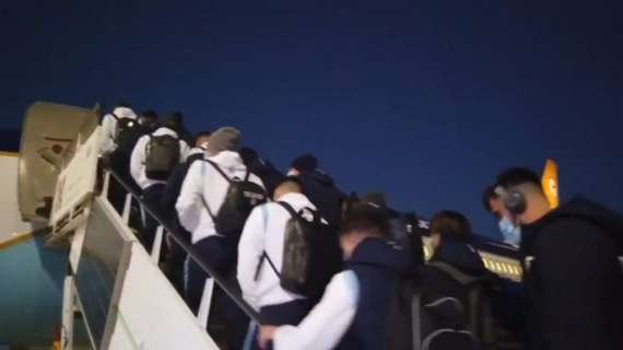 Atalanta - Lazio, è tempo di vigilia: la squadra in partenza per Bergamo - VIDEO