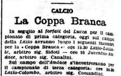 Scudetto 1915, la Lazio aveva già vinto il proprio girone al momento dell'interruzione!