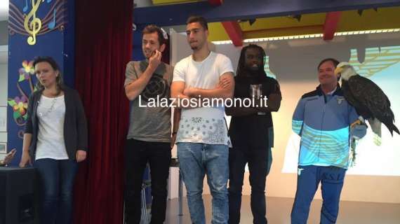 'La Lazio nelle scuole' - Strakosha, Lulic e Lukaku: "Concentrati sulla Fiorentina, poi la Coppa Italia" - FOTO&VIDEO