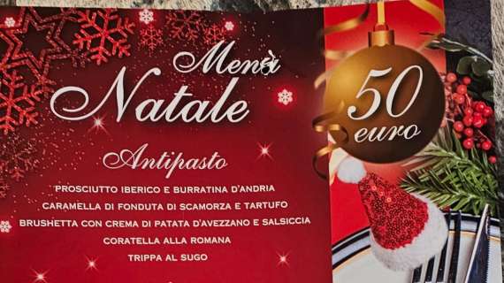 NATALE AL RISTORANTE? VIENI DA BAFFO! MENù TUTTO COMPRESO A SOLI 50 EURO!