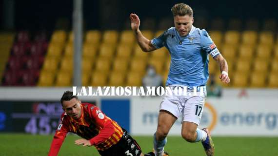 Lazio, a Benevento è solo 1-1: non basta la prodezza di Immobile
