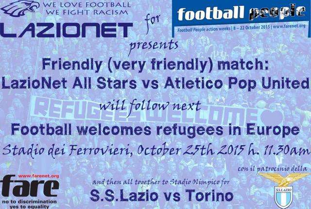 Lazio-Torino, ospite all'Olimpico una squadra di rifugiati e richiedenti asilo - FOTO