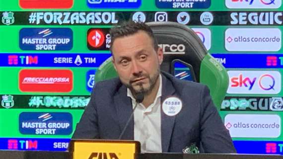 Sassuolo, De Zerbi: "Con la Lazio non partiamo alla pari, ma vogliamo i 3 punti"