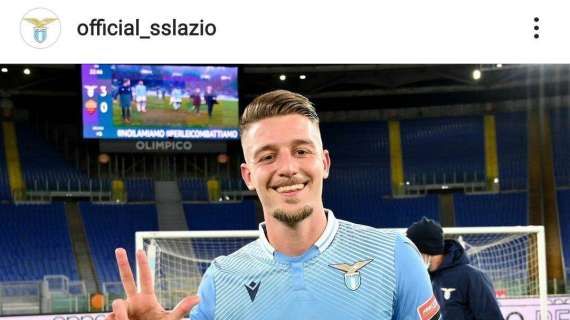 Lazio, lo speciale buongiorno di Milinkovic: "Cosa ci sta ricordando il Sergente?" - FOTO