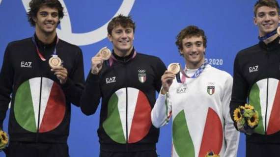 Tokyo 2020, Italia regina delle acque: bronzo nei 4x100 misti, minimo argento nella vela