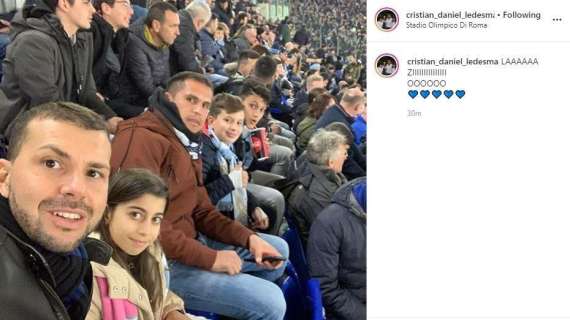 Lazio - Inter, saudade sugli spalti: Ledesma ha seguito la partita tra i tifosi - FT