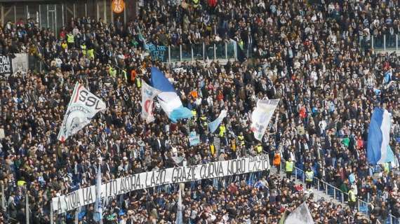 Lazio - Spal, il 'grazie' alla Nord per la scenografia del derby - FT