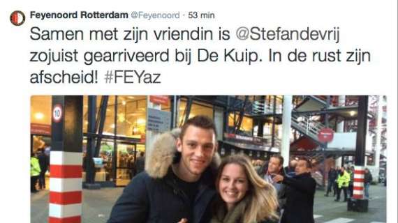 De Vrij, domenica amarcord al De Kuip: "Dodici anni bellissimi, il Feyenoord sarà sempre nel mio cuore"