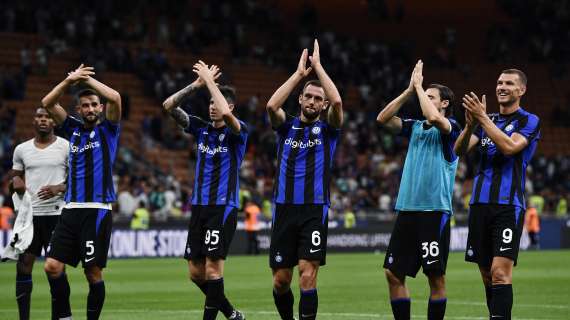 Inter, nerazzurri in campo in vista del match con la Lazio
