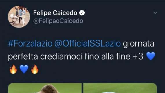 Lazio, Caicedo carica ancora: "Crediamoci fino alla fine"