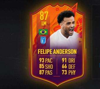 FUT 22 | FIFA, Felipe Anderson carta "speciale" Protagonisti: che spettacolo!