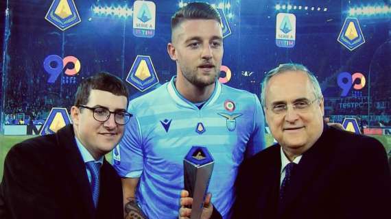 Lazio, Milinkovic MVP di dicembre: la premiazione - FOTO&VIDEO