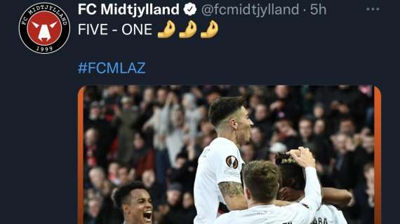 Midtjylland - Lazio, danesi scatenati: il tweet della società e l'inchino di Capellas - VIDEO
