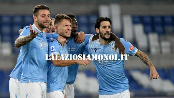 Lazio, Immobile e Luis Alberto matano il Napoli: gli scatti di gol ed esultanze