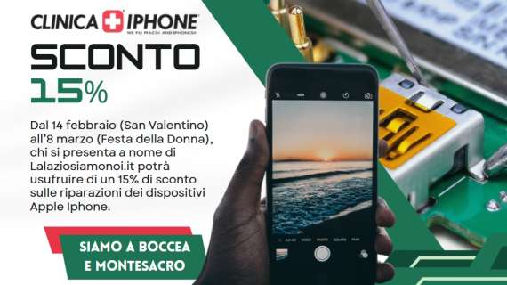 DOVE RIPARARE IL TUO IPHONE A ROMA? APPROFITTA DEL 15% DI SCONTO FINO ALL’8 MARZO DA CLINICA IPHONE!