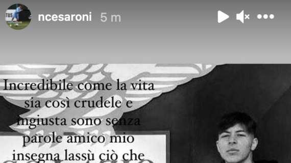Morte Guerini, il toccante messaggio di Cesaroni: “Sono senza parole amico mio” - FOTO