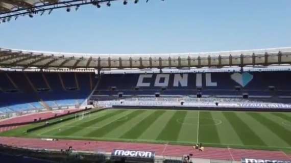 Lazio - Sassuolo, nuova scenografia all'Olimpico: "Con il cuore" - FT