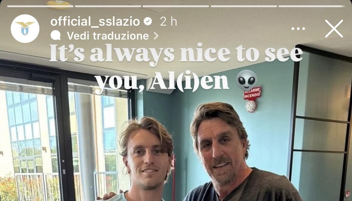 Lazio, ospite speciale a Verona: Boksic fa visita alla squadra - FOTO
