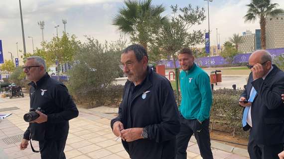 RIAD - Lazio, l'arrivo di Sarri e Immobile all'Al-Awaal Park Stadium - FOTO & VIDEO