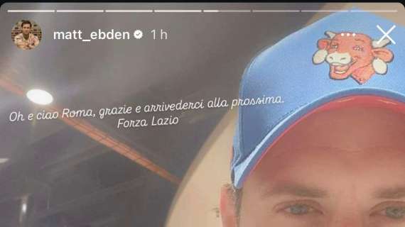 Internazionali, Ebden saluta la Capitale: "Alla prossima. Forza Lazio!" - FOTO