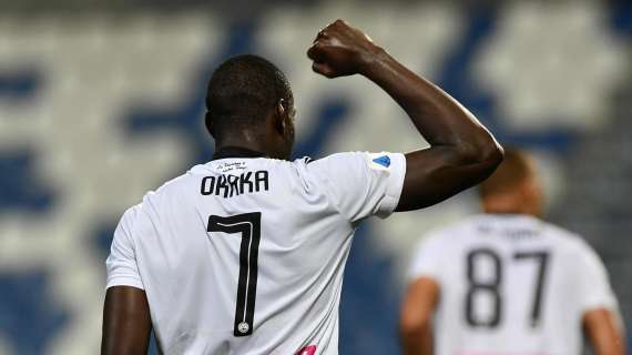Udinese, Okaka: "Merito alla Lazio ma abbiamo dato tutto"