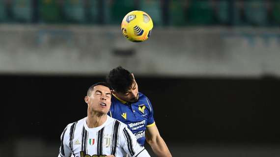 Serie A, Verona - Juve pareggio con gol: a Ronaldo risponde Barak