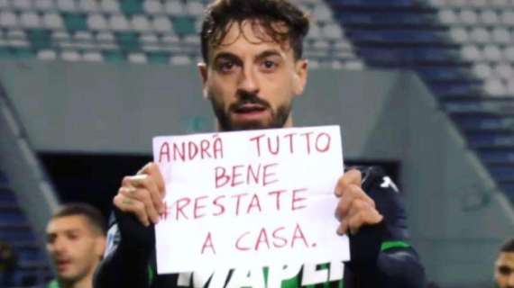 Sassuolo - Brescia, l'esultanza di Caputo: "Restate a casa" - FOTO