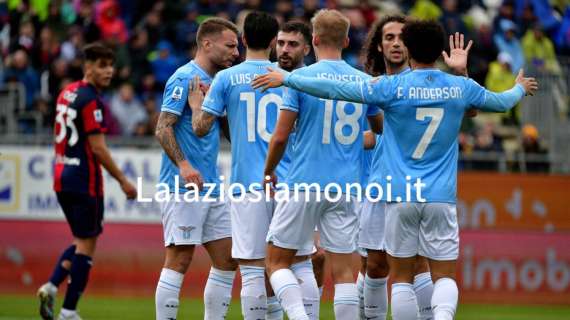 Lazio, tris e divertimento: riparte la giostra, Cagliari ko