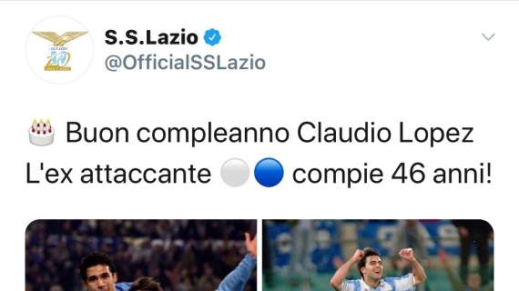 Lazio, tanti auguri all'ex Claudio Lopez che spegne 46 candeline - FOTO