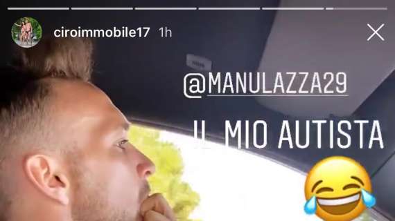 Lazio, Lazzari accompagna Immobile a casa: "Che onore!" - FOTO