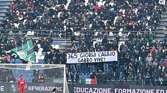 Sassuolo - Lazio | Striscione per Gabriele Sandri dai tifosi neroverdi: "365 giorni l'anno..." - FOTO
