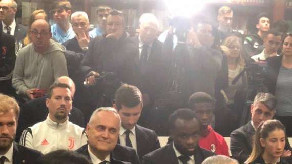 "Un calcio al razzismo": presenti anche Lukaku e Lotito per la Lazio