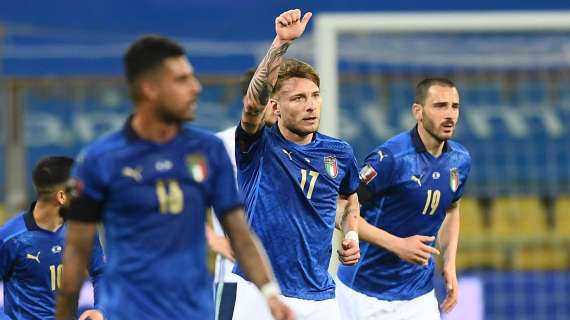 Italia, Immobile elogia Bonucci: "Complimenti per le 100 presenze" - FOTO