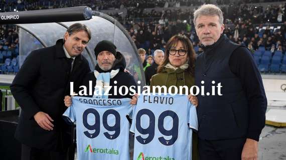 Lazio - Inter nel ricordo di Flavio e Francesco: l'abbraccio di Baroni e Inzaghi alla famiglia