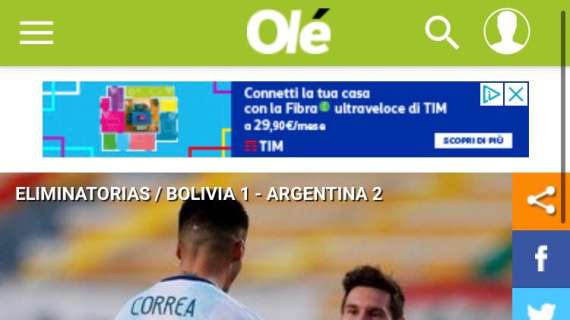Lazio, in Argentina celebrano Correa: "La carta vincente di Scaloni" - FOTO