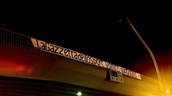 Lazio, lo striscione della Curva Nord contro la Gazzetta dello Sport - FOTO