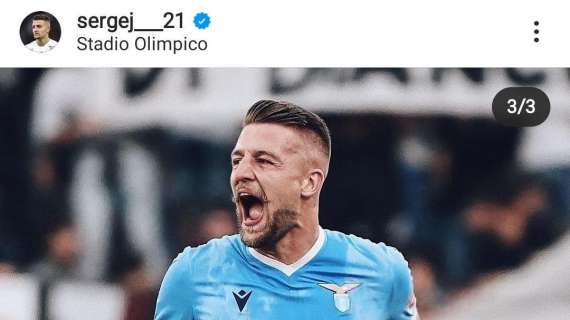 Lazio - Roma, Milinkovic da impazzire sui social: "Oggi KO non ci andiamo noi" - FOTO