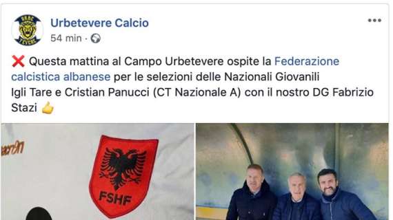 Lazio, Tare ospite al campo dell'Urbetevere: con Panucci osservano i giovani albanesi