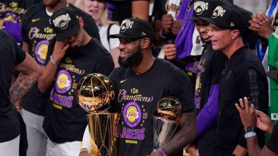 NBA, i Lakers battono gli Heat a gara 6 e si laureano campioni: LeBron James MVP delle finals